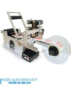 Máy dán decal chai tròn bán tự động có in date LT-50 (MHĐG-L02)
