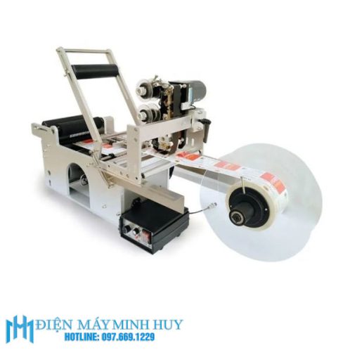 Máy dán decal chai tròn bán tự động có in date LT-50 (MHĐG-L02)